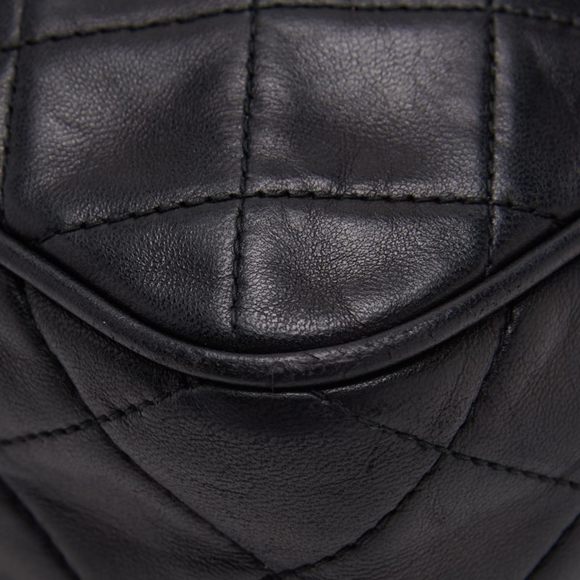 Chanel Matelasse Charm Chain Shoulder Bag Lambskin Black - Picture 7 of 9